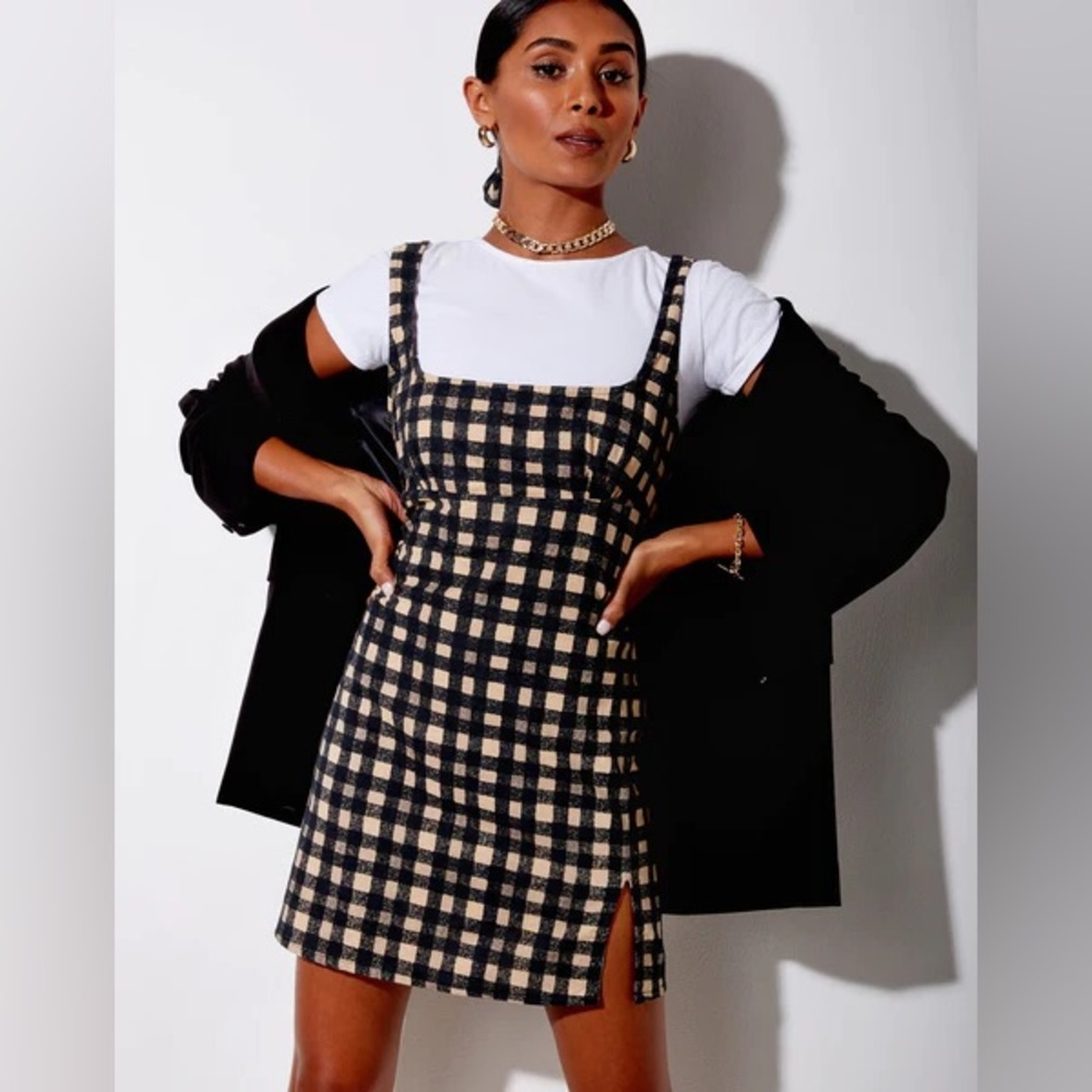 motel rocks • mehra mini dress in 90’s grunge check